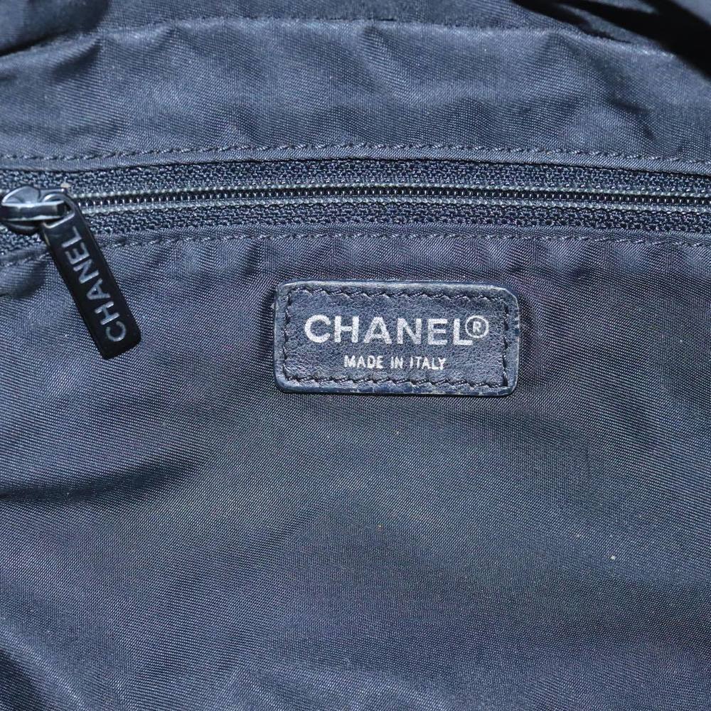 CHANEL New travel line Hand Bag Nylon Black Silver CC Auth 104726 - Picture 16 of 16